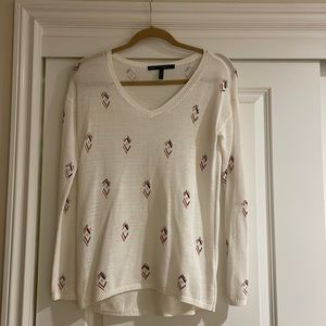 White House black market blouse with sequins